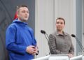 Danish PM Mette Frederiksen and Greenlandic PM Jens-Frederik Nielsen speaking at Sciences Po in Paris