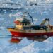 Navigation through thick sea ice near Greenland coast